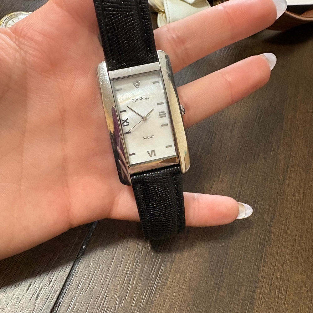 Croton Silver and Black Men's Watch